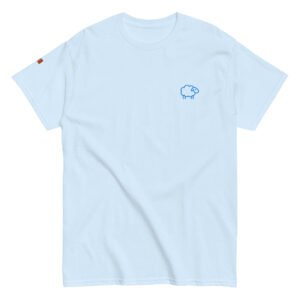 T-Shirt Sheepouille “Je suis pas un mouton” — Bleu Ciel 🇫🇷 | 100 % coton, brodé en Europe